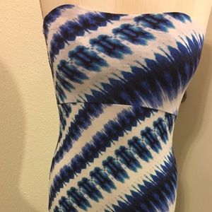 Laundry by Shelli Segal Blue and White Maxi Dress